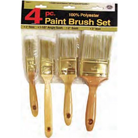 GREAT AMERICAN MARKETING Great American Marketing 2800-4 4 Piece Poly Paint Brush Set 2800/4